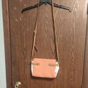 Liz Claiborne Peach and White Crossbody Bag